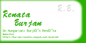 renata burjan business card